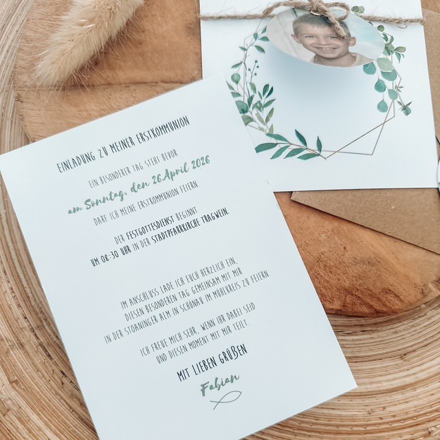 Einladungen zur Erstkommunion