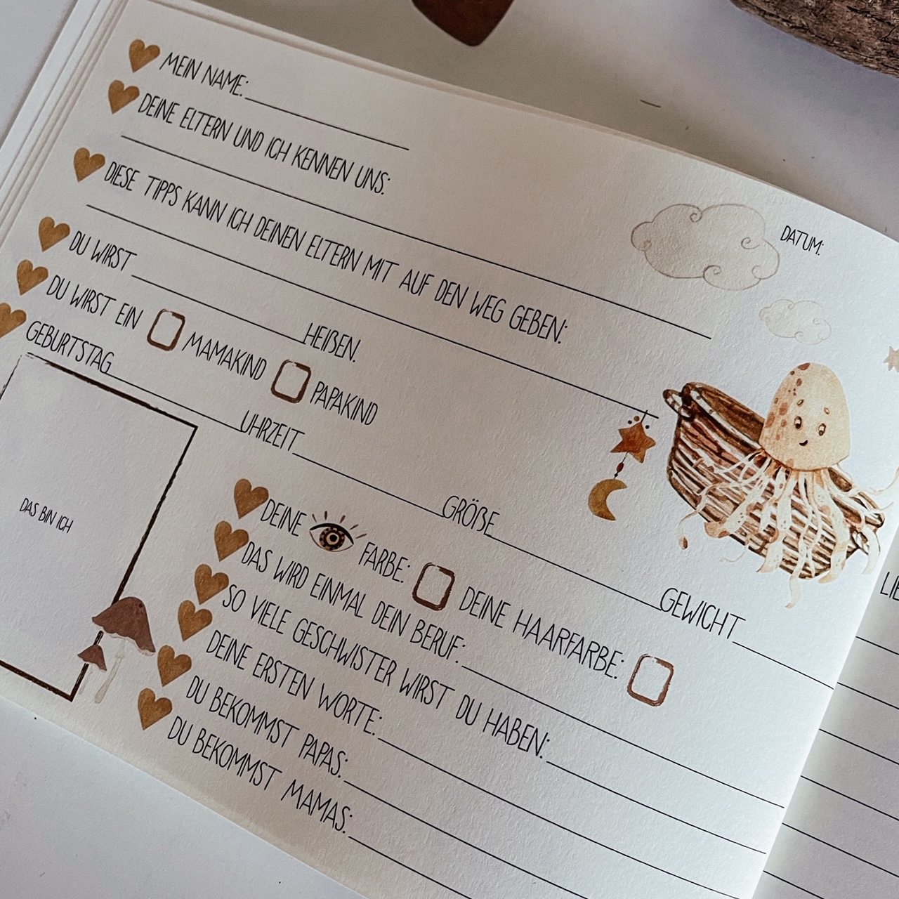 Gästebuch Babyparty Schatzls Schatzkisterl