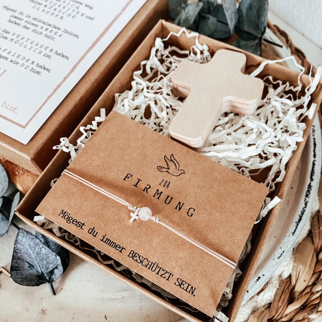 Firmungsgeschenk-Set Mit Geldröhrchen & Holzengel - Kreative Geschenkidee Für Jungen Und Mädchen