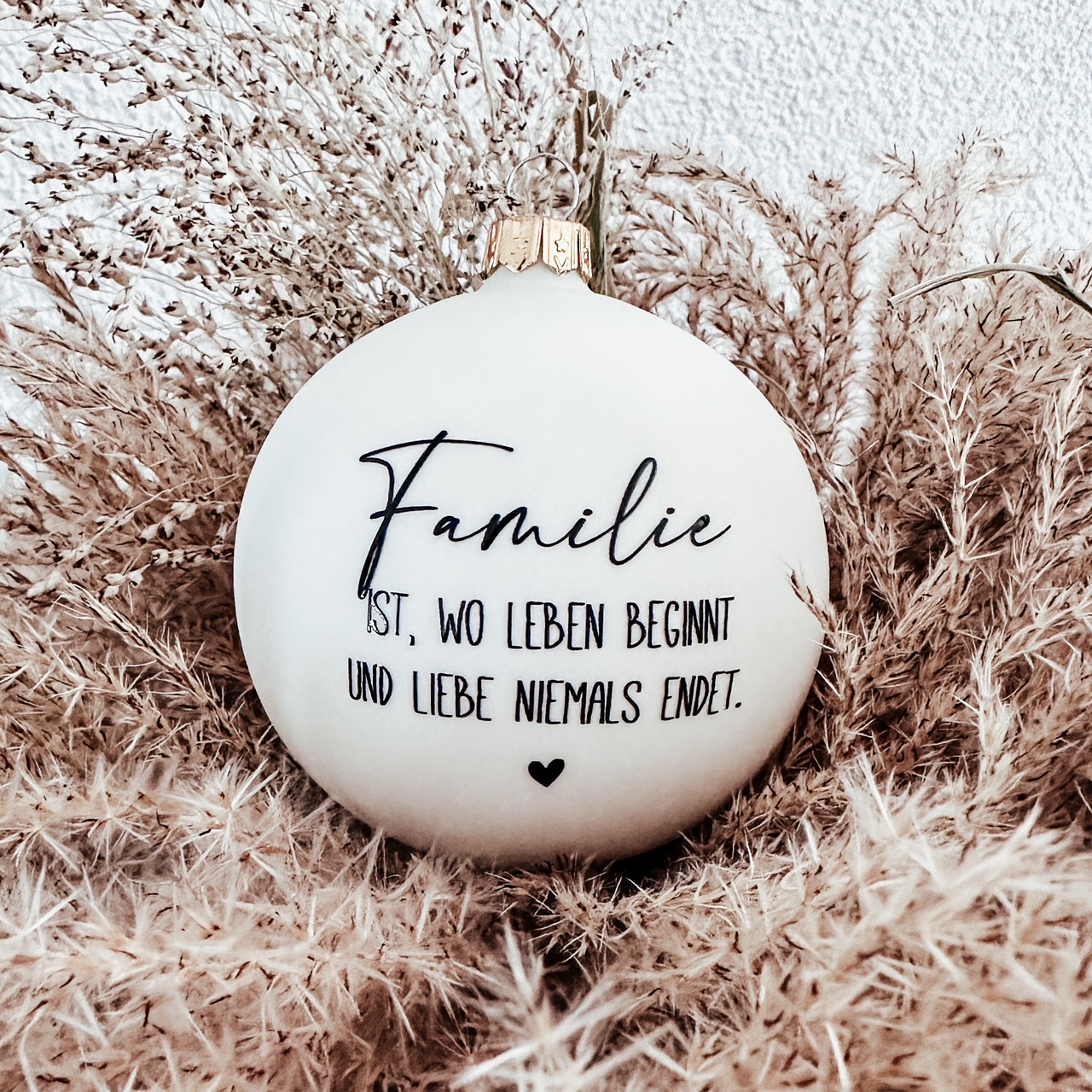 Weihnachtskugel mundgeblasen mit Schrift