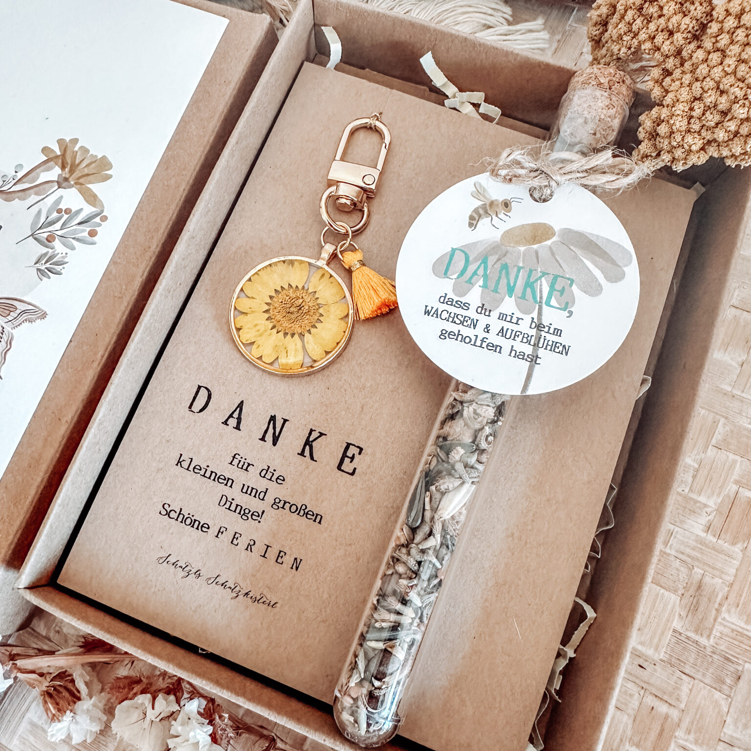 6-teiliges Erzieherin Dankesgeschenk Set - Schlüsselanhänger Mit Herzlichen Sprüchen