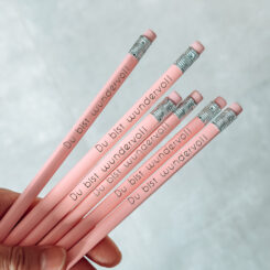 Bleistift rosa du bist wundervoll