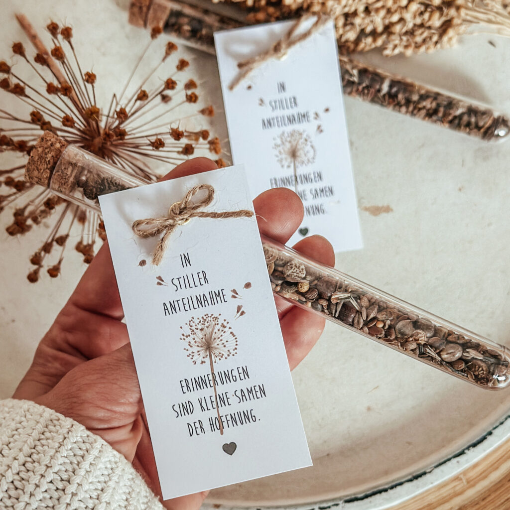 Blumensamen Trauergeschenk