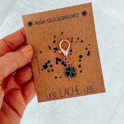 Schlüsselanhänger Kleeblatt Glücksmagnet
