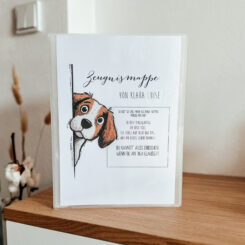 Zeugnismappe Hund