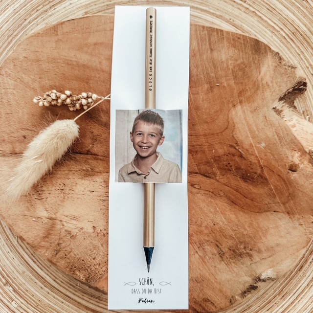 Gastgeschenk zur Erstkommunion mit Foto - Bleistift Gastgeschenk zur Erstkommunion mit Foto - Bleistift