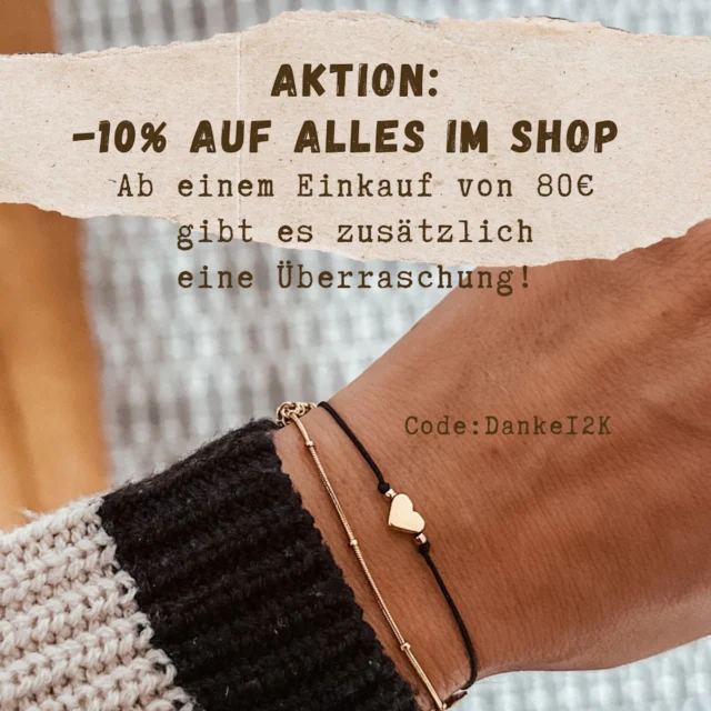 Wow, 12.000 Menschen hier auf meinem Account – ich bin überwältigt und so dankbar! ✨✨✨✨✨

Ihr seid nicht nur Follower, sondern auch treue Kunden, und das bedeutet mir unglaublich viel. 💛 
.
Das möchte ich mit euch feiern: Bis zum 24.November gibt’s -10% auf das gesamte Sortiment! 🎉 Außerdem erwartet euch ab einem Einkaufswert von 80 Euro eine kleine Überraschung, die euch bestimmt Freude bereitet. 
‼️‼️‼️CODE: Danke12K ‼️‼️‼️‼️ bitte nicht vergessen es kann im Nachhinein nicht angewendet werden! 
.
Nutzt die Gelegenheit für eure Weihnachtseinkäufe – ich freue mich auf eure Bestellungen! 🎁✨ Katharina 
.
#weihnachtsgeschenke #weihnachten #geschenkideen #christmas #geschenke #weihnachtszeit #weihnachtsdeko #handmade #geschenk #geschenkidee #xmas #advent #adventskalender #weihnachtsgeschenk #n #weihnachtsbaum #m #weihnachtsmarkt #personalisiertegeschenke #geschenkef #schmuck #adventszeit #winter #weihnachtsstimmung #christmastime #weihnachtsdekoration #diy #handgemacht #selbstgemacht #cklich