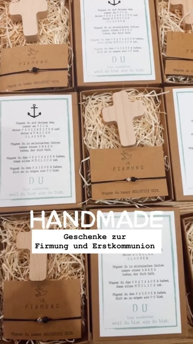 ✨ Die Firmsaison steht vor der Tür!
Die Vorbereitungen laufen auf Hochtouren – alles wird mit viel Liebe handgemacht, vom Armband bis zur gefalteten Schachtel. 🤍
Ab jetzt findest du die wundervollen Produkte im Onlineshop unter „Anlässe – Firmung“.
Natürlich gibt es auch passende Geschenke für Taufe & Erstkommunion.

#Firmung #Firmensaison #Handgemacht #MitLiebeGemacht